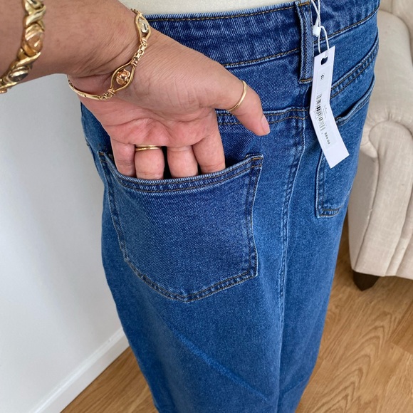 STEVE MADDEN WOMEN’S DENIM MIDI SKIRT COLOR LIGHT WASH SIZE S - Picture 4 of 13